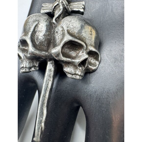 Alchemy Gothic Final Rest Pendant  Goth 2007 Skull Cross Pewter DISCONTINUED - Picture 6 of 6